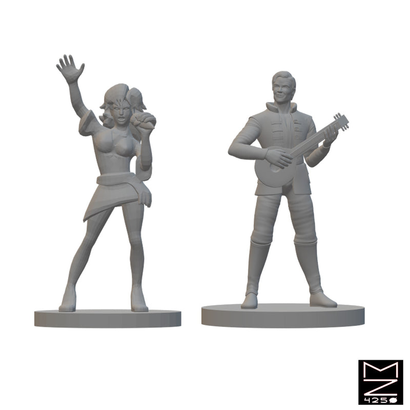 Human Bards | BeaMini Unpainted RPG Miniatures