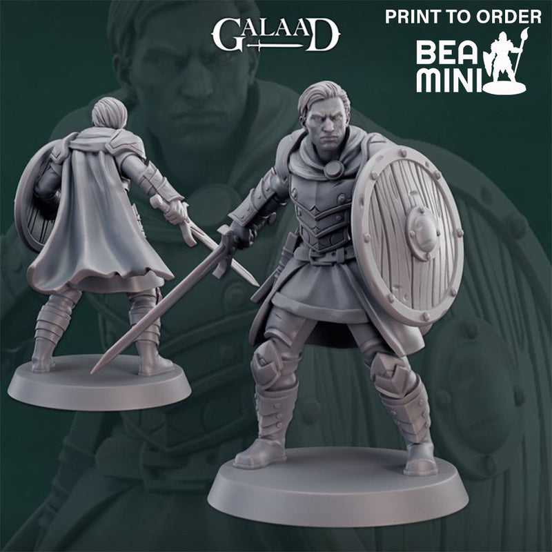 Human Fighter | BeaMini Print to Order Miniatures