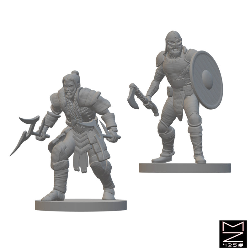 Human Raiders | BeaMini Unpainted RPG Miniatures