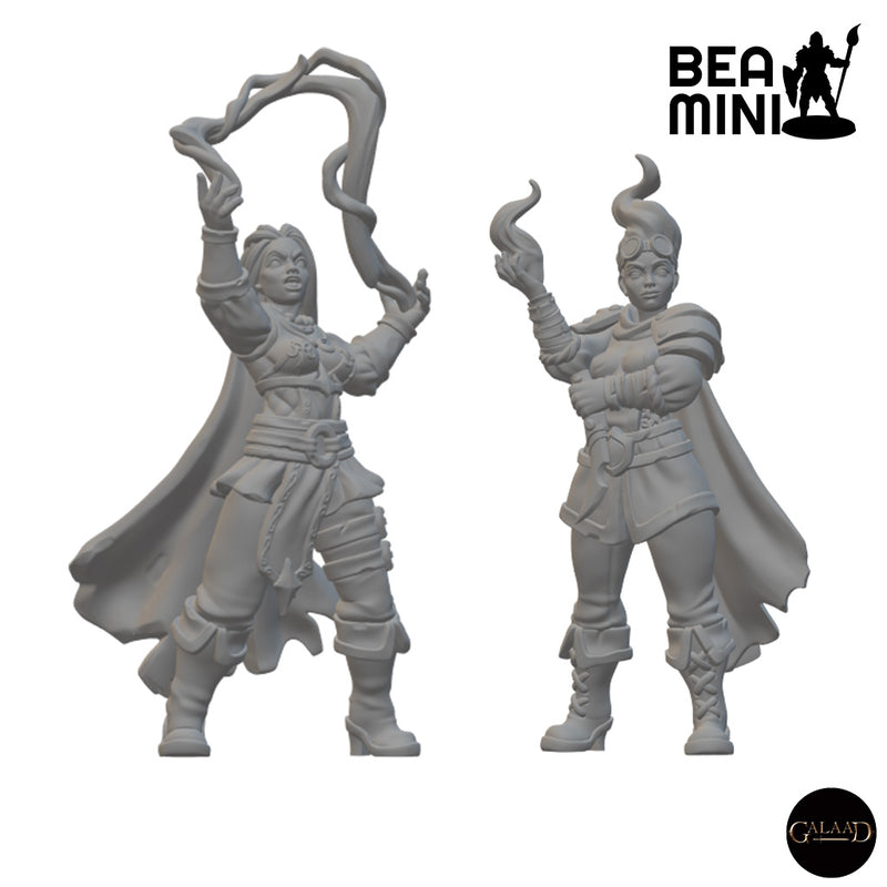 Human Wizards (Wave 5) | BeaMini Unpainted RPG Miniatures