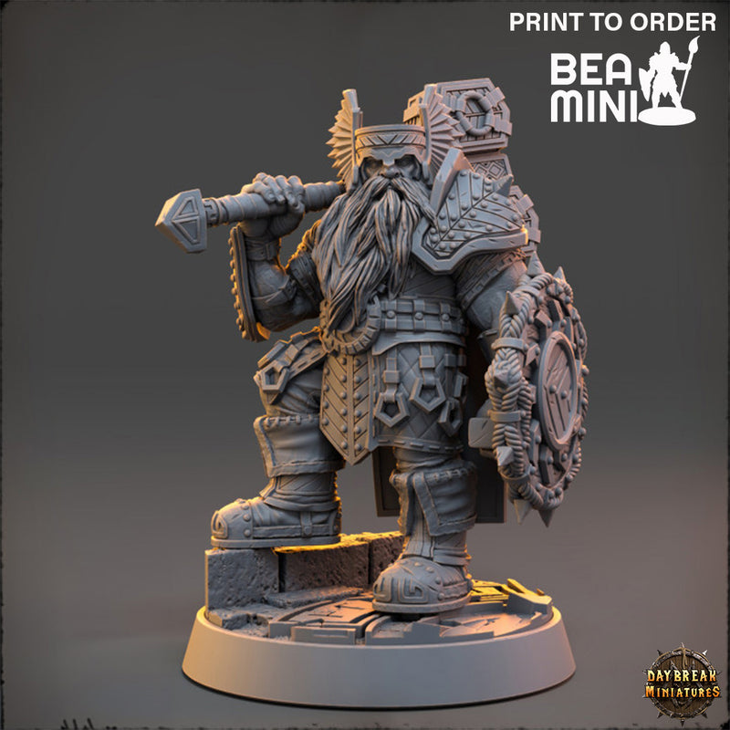 Imar Hakka - Dwarf Fighter | BeaMini Print to Order Miniatures