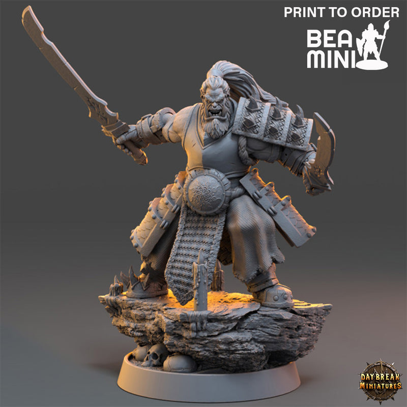 Jazkar Krenna - Orc Warrior | BeaMini Print to Order Miniatures