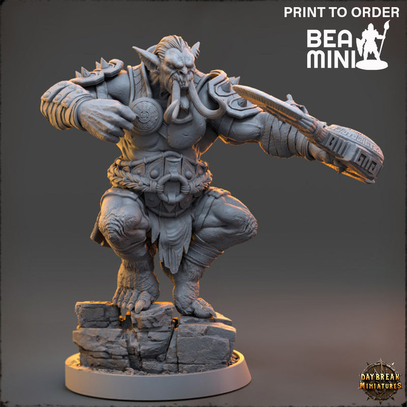 Jorduz Hunter - The Mammoth Ogres of Skull Mountain | BeaMini Print to Order Miniatures