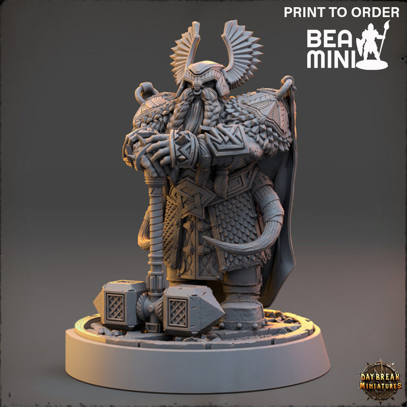 Judge Sindri - Deviant Dwarves of the Pandemonium | BeaMini Print to Order Miniatures