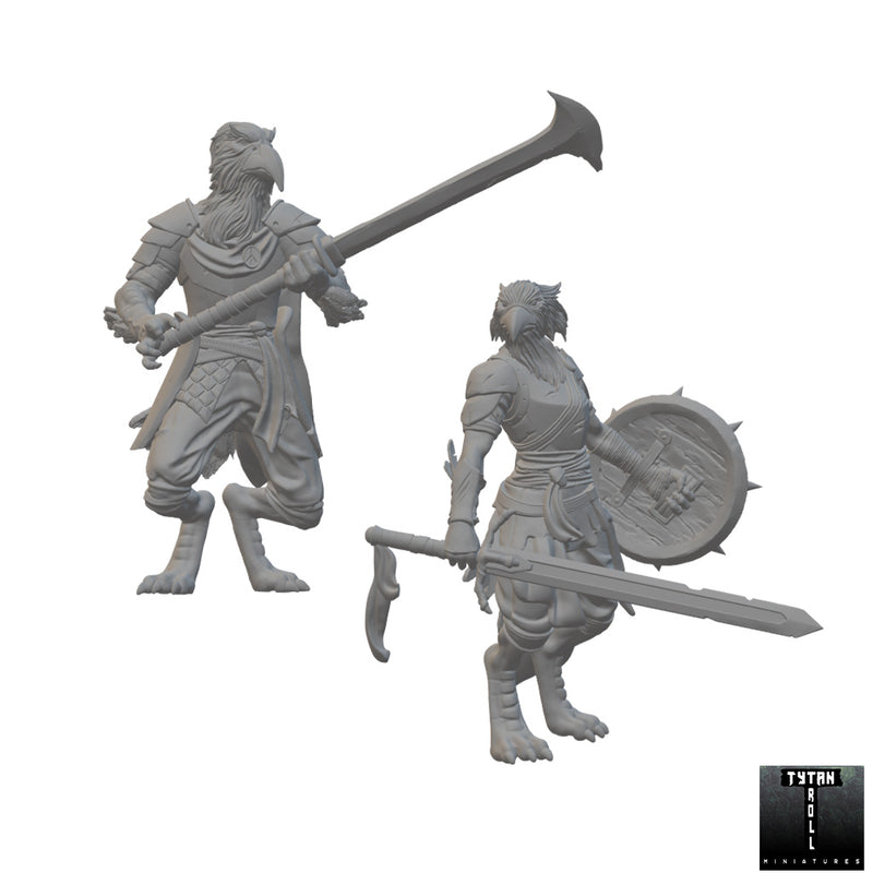 Kenku Fighters | BeaMini Unpainted RPG Miniatures