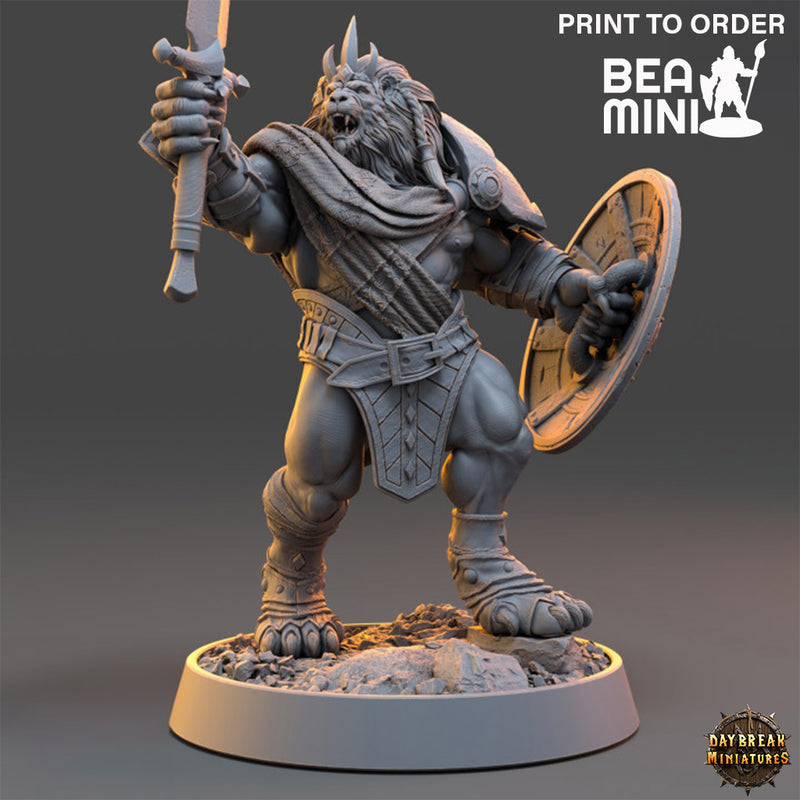 King Goldenmane - Kings of Karmaaz | BeaMini Print to Order Miniatures