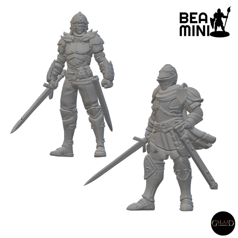 Knights (Wave 2) | BeaMini Unpainted RPG Miniatures