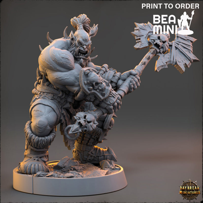 Lokomotiv Zwingli - Orc Warrior | BeaMini Print to Order Miniatures