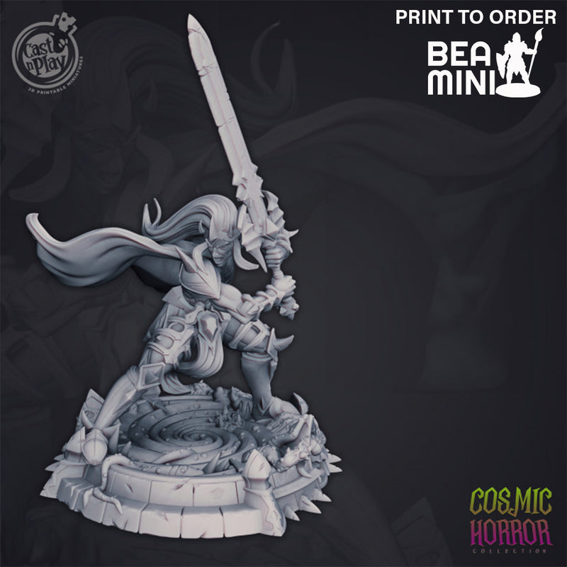 Loynor Black, Hexblade | BeaMini Print to Order Miniatures