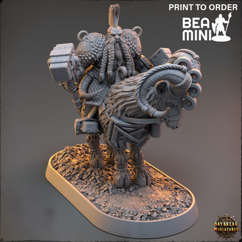 Lukasz Drencher on Fire Goat - Deviant Dwarves of the Pandemonium | BeaMini Print to Order Miniatures