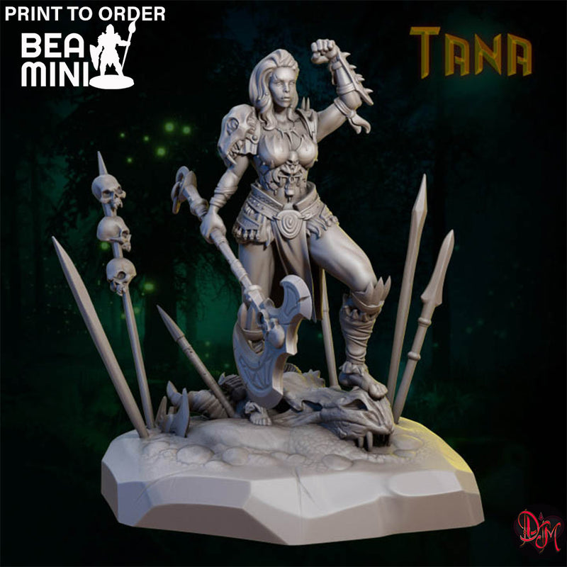 Tana The Barbarian | BeaMini Print to Order Miniature