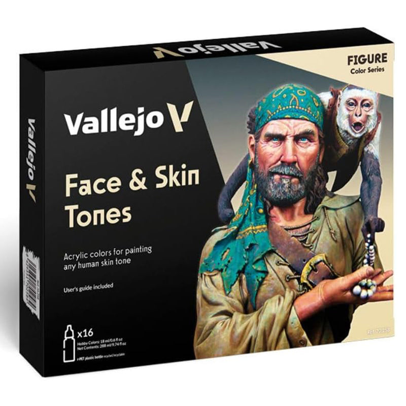 Vallejo: Face & Skin Tones - 16 Colour Set