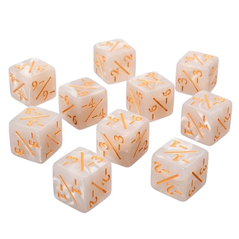 MTG Negative Counter Dice (pack of 10) - Pearl