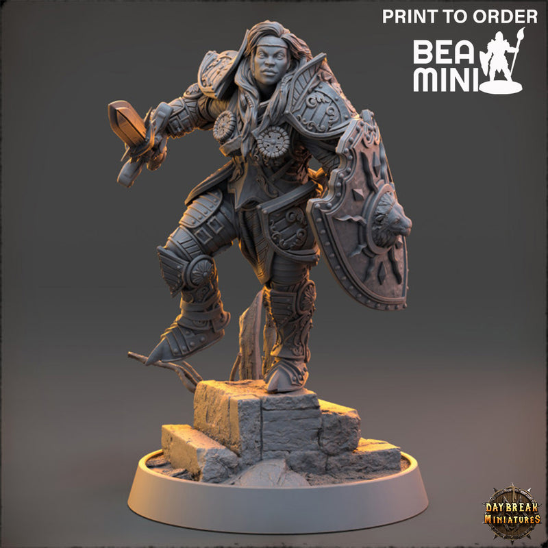 Marie du Lion d'Argent - The Paladins of The Silver Lion | BeaMini Print to Order Miniatures