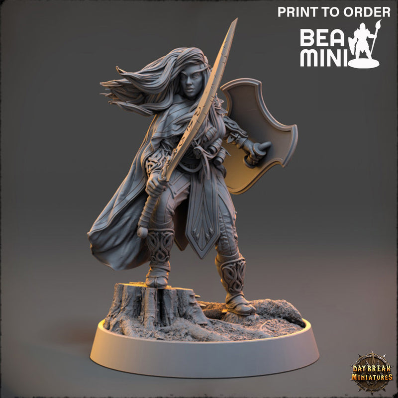 Merlo Kataa, Elven Ranger | BeaMini Print to Order Miniatures