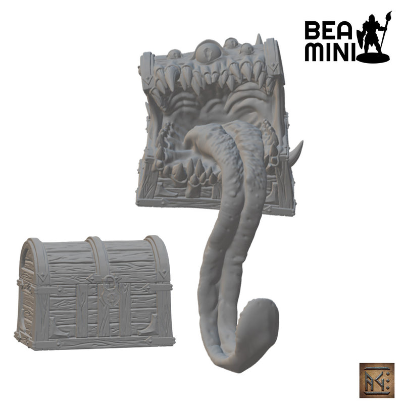 Mimic & Chest | BeaMini Unpainted RPG Miniatures