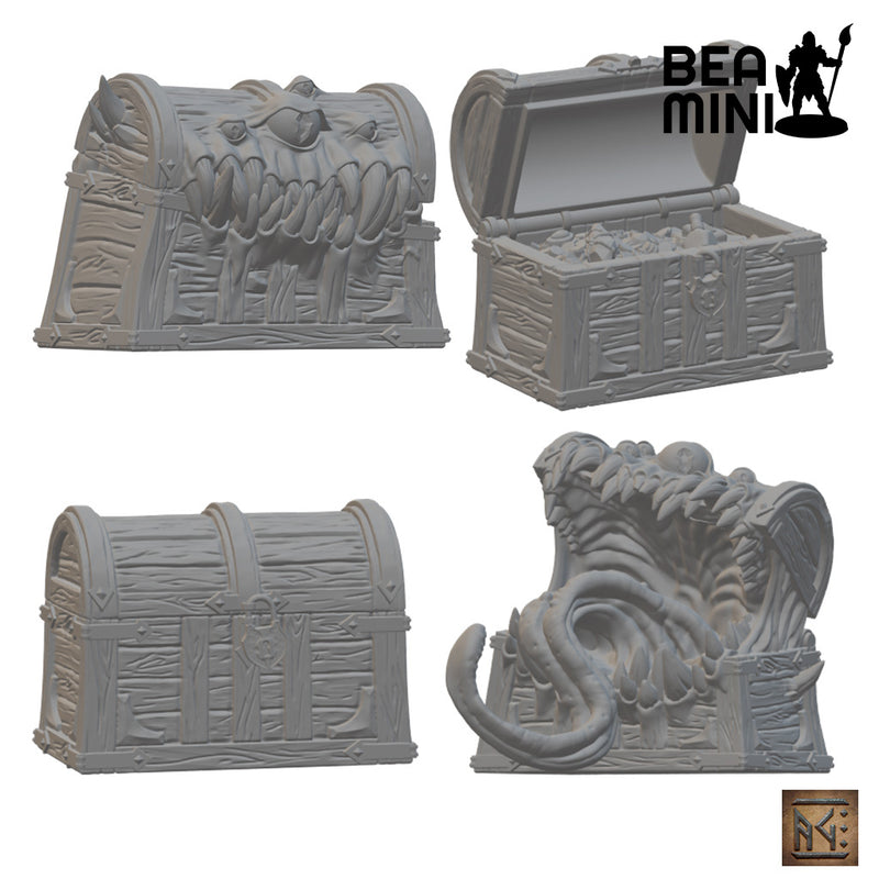 Mimics & Chests | BeaMini Unpainted RPG Miniatures