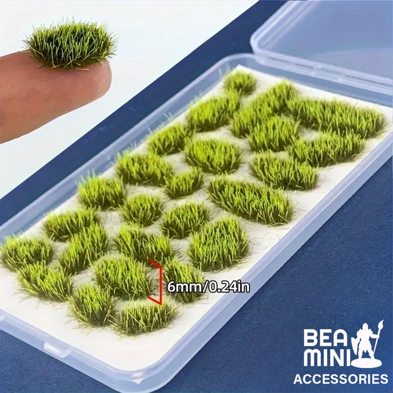 Bea Mini Basing Tufts - Bright Green Irregular Shaped Grass 24 Tuft Pack