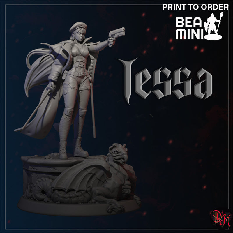 Tessa the Gunslinger | BeaMini Print to Order Miniature