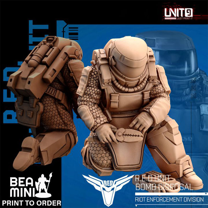 R.E.D. Unit Bomb Disposal B | BeaMini Print to Order Miniatures