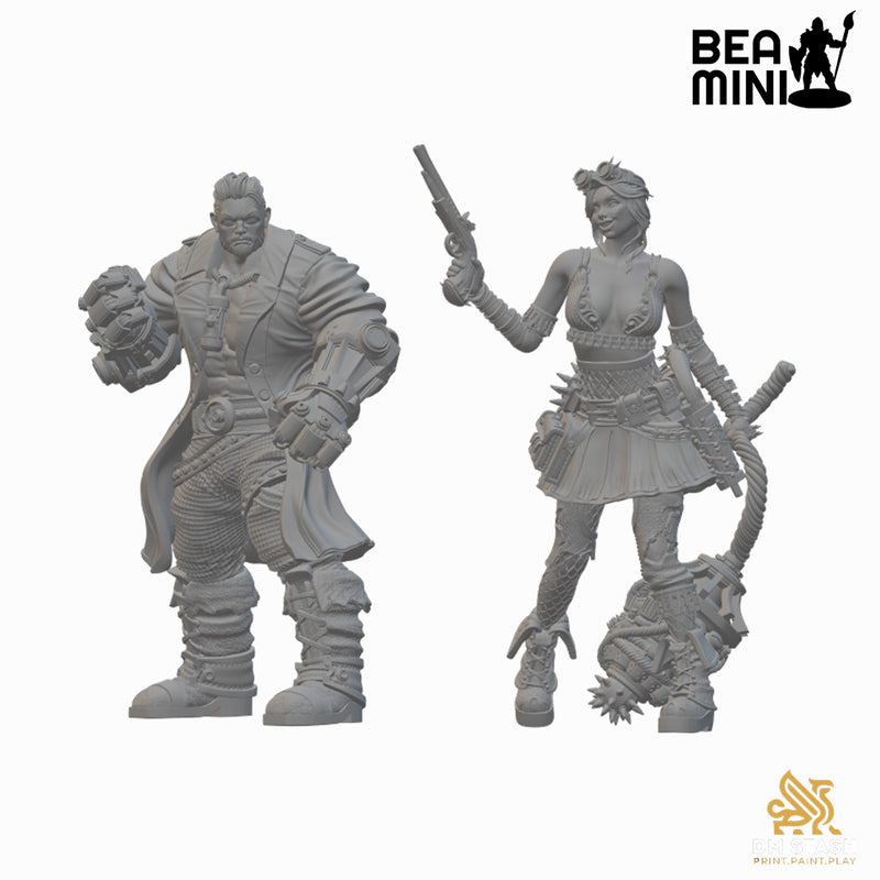 Human Artificers | BeaMini Unpainted RPG Miniatures