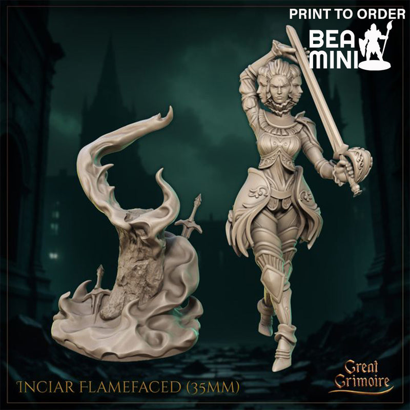 Inciar Flamefaced | BeaMini Print to Order Miniatures