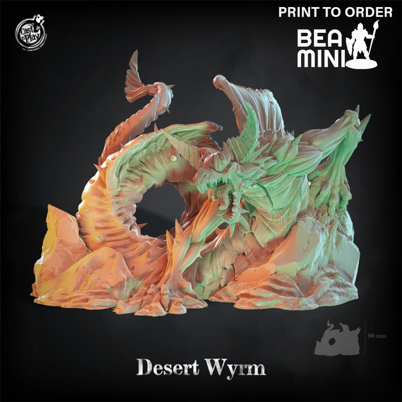 Desert Wyrm | BeaMini Print to Order Miniatures