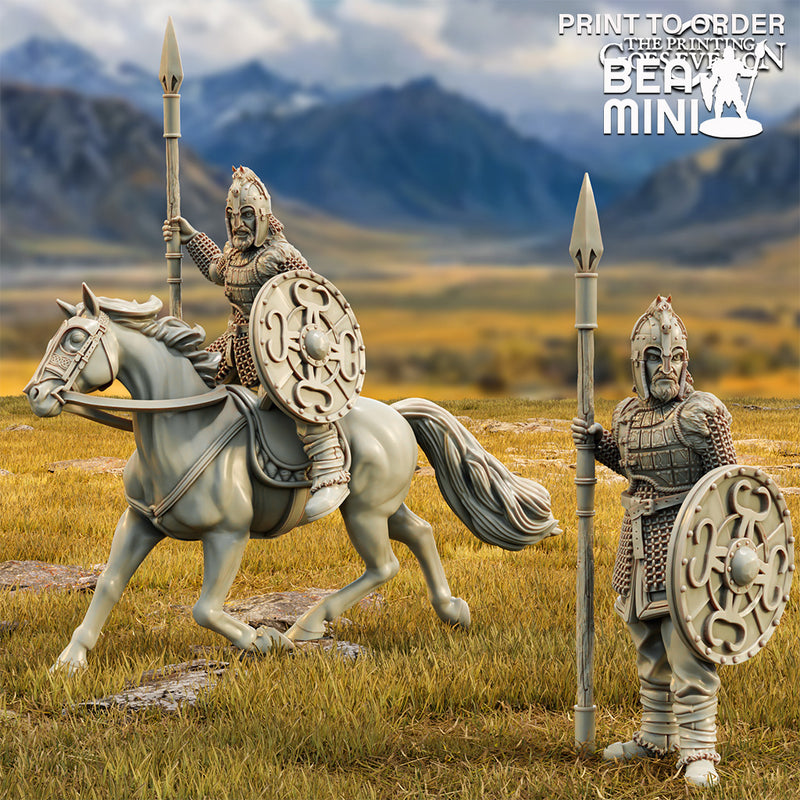 Eowar the Bold – On Foot and Mounted | BeaMini Print to Order Miniatures