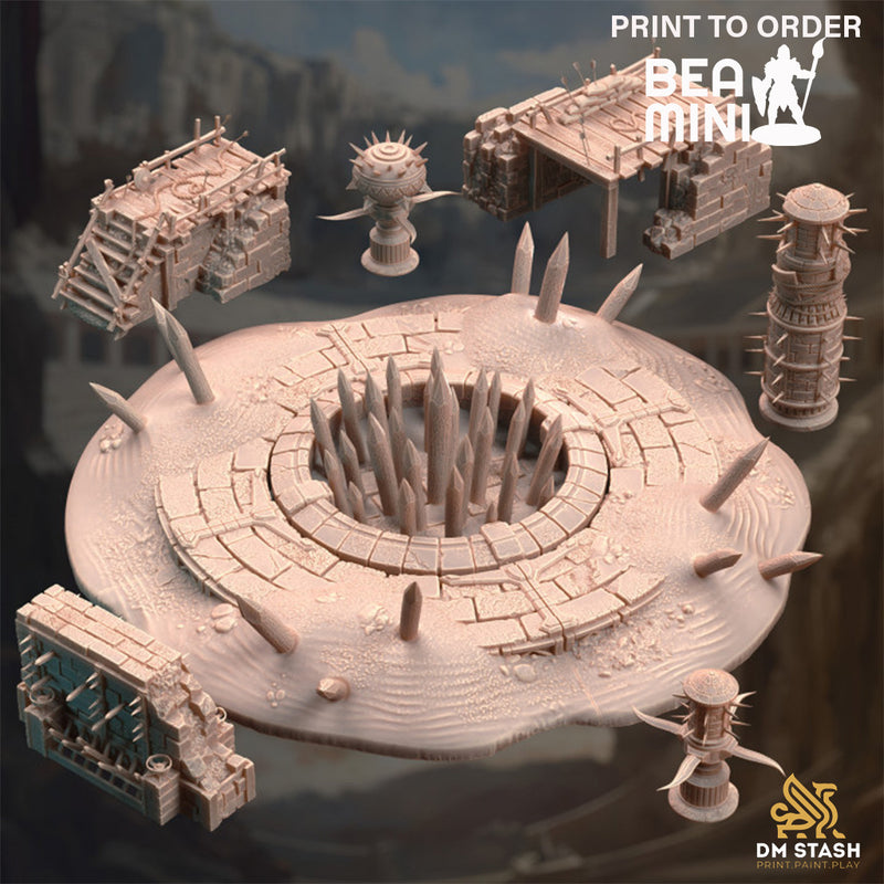 Arena Terrain Set | BeaMini Print to Order Miniatures