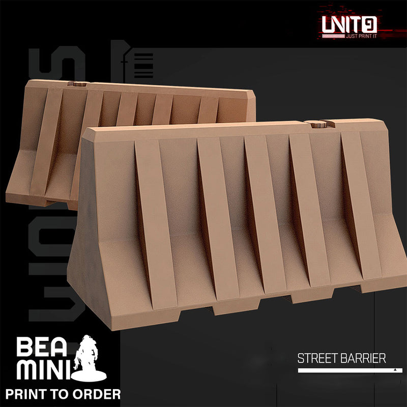 Street Barrier (2 Barriers) | BeaMini Print to Order Miniatures