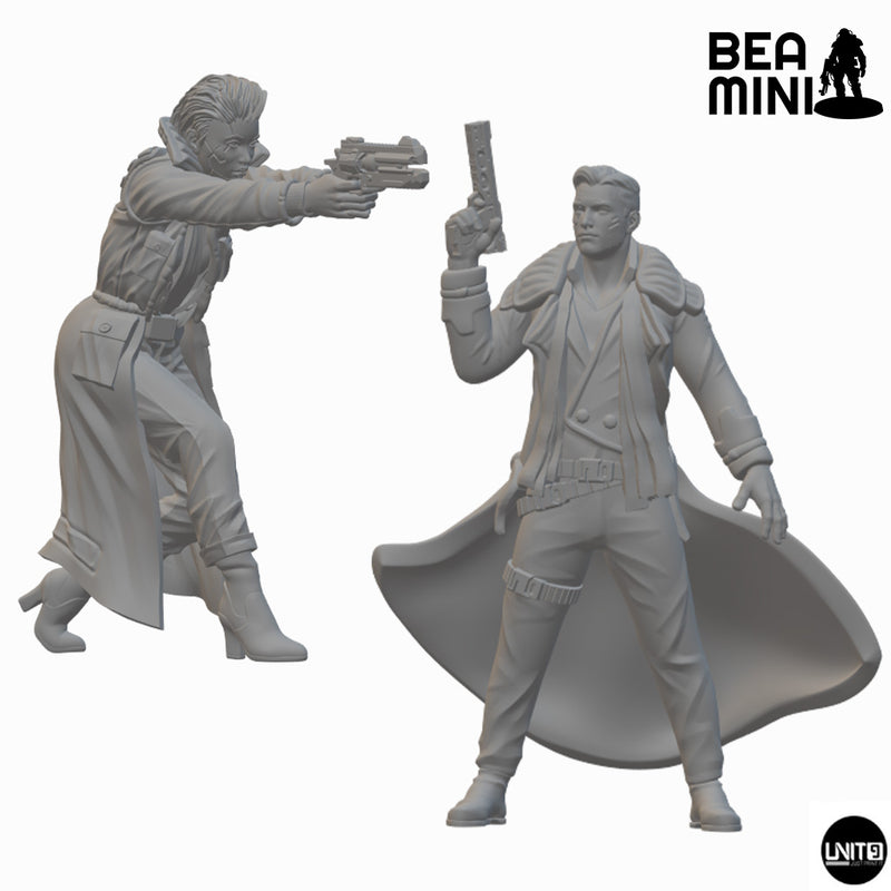 Agents Nadia & Smith | BeaMini Print to Order Miniatures