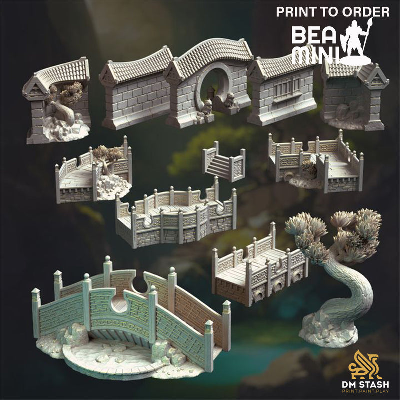 The Silent Garden - Terrain Set | BeaMini Print to Order Miniatures