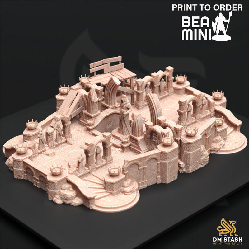 Ruins of Budrin Gar Terrain Set | BeaMini Print to Order Miniatures