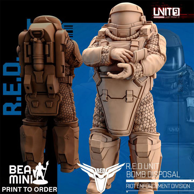 R.E.D. Unit Bomb Disposal A | BeaMini Print to Order Miniatures