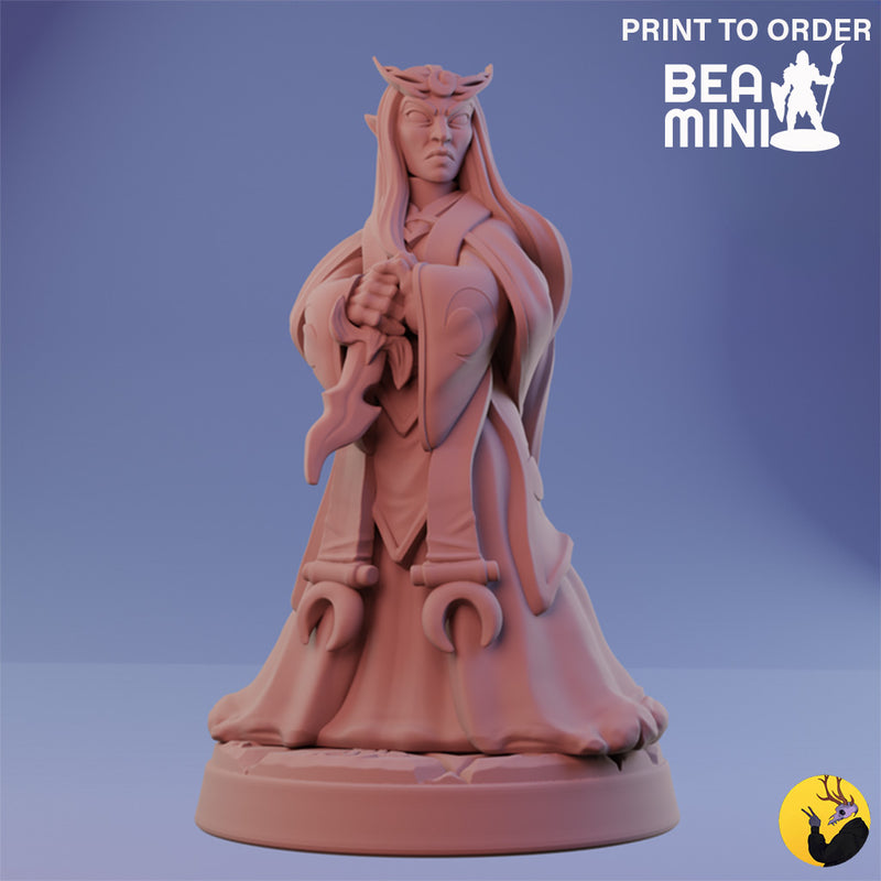 Elf Female Wizard | BeaMini Print to Order Miniatures