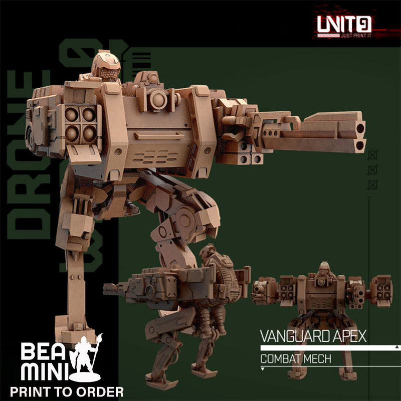 Vanguard Apex - Combat Mech | BeaMini Print to Order Miniatures