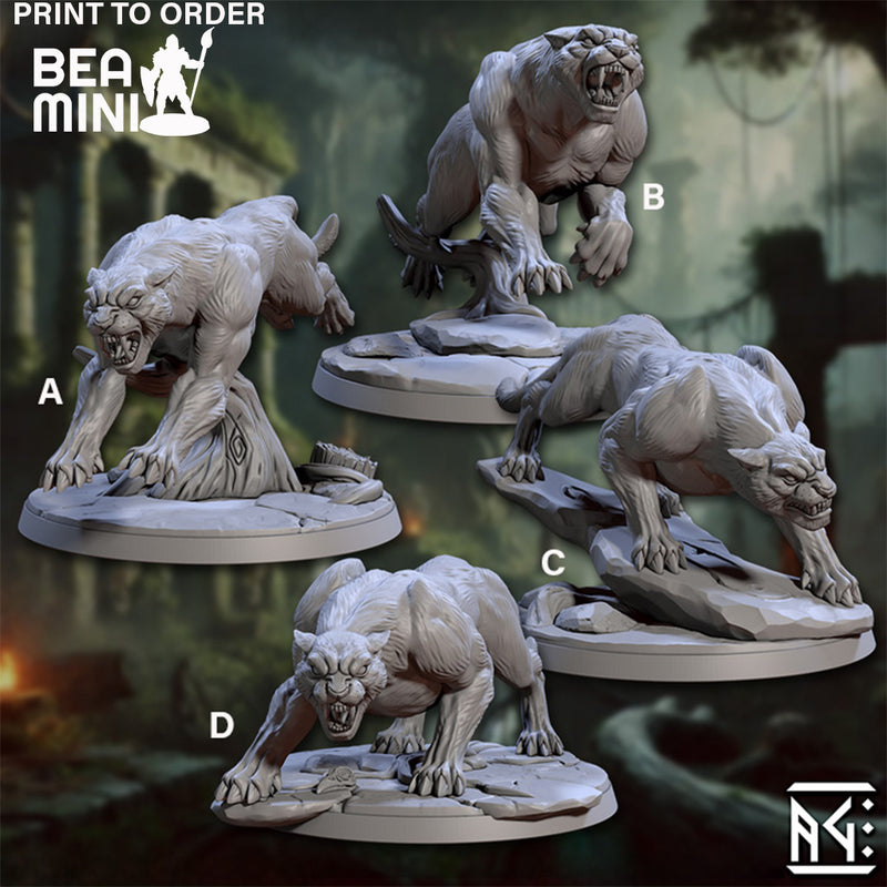 Wild Panthers | BeaMini Print to Order Miniatures