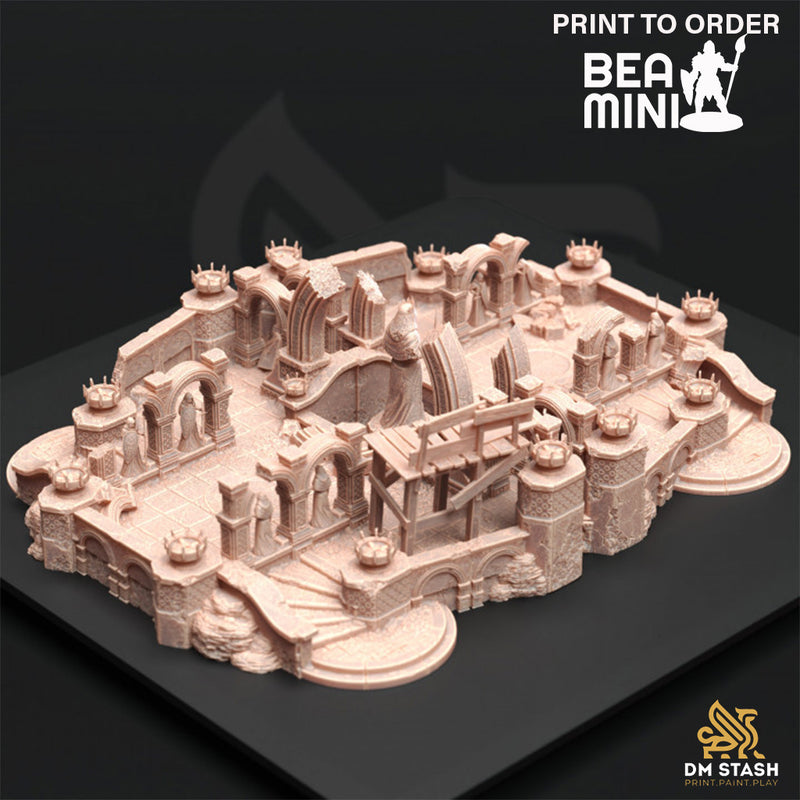 Ruins of Budrin Gar Terrain Set | BeaMini Print to Order Miniatures