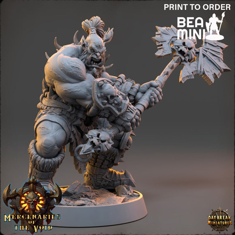 Lokomotiv Zwingli, Orc Warrior | BeaMini Print to Order Miniatures