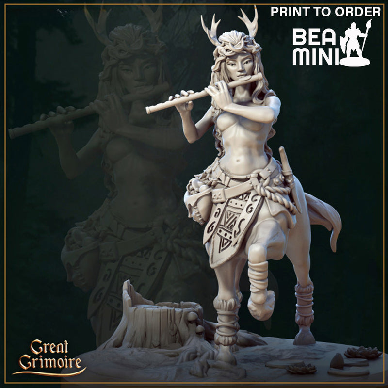 Orelaia The Сentaur Bard | BeaMini Print to Order Miniatures