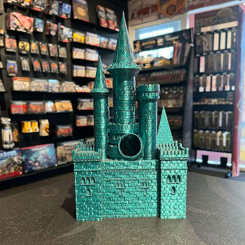 3D Printed Dice Tower - Paladin Castle (Pink/Teal)