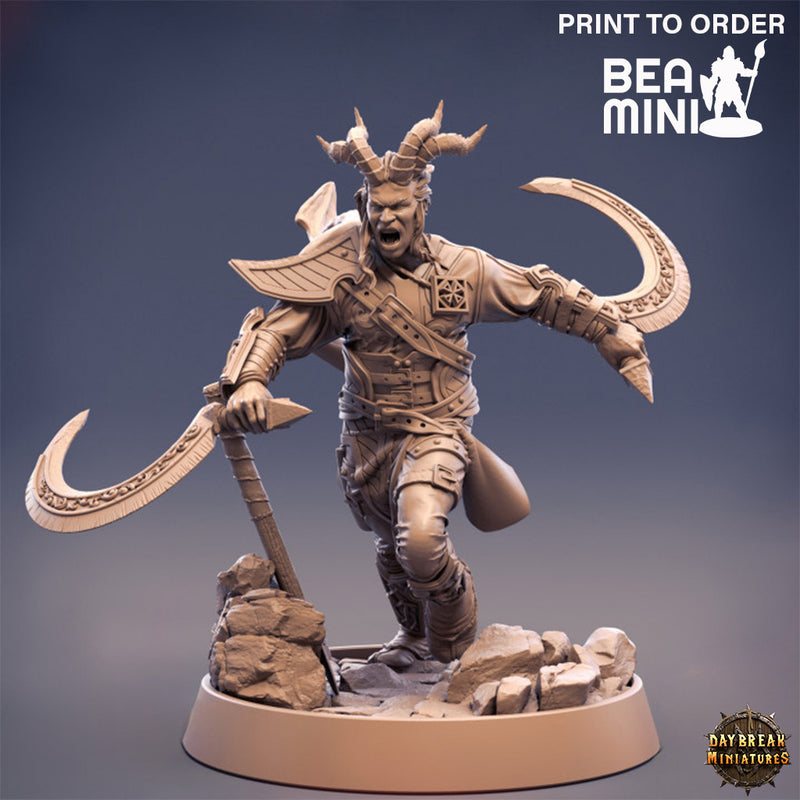 Patrice Pocketeer, Tiefling Rogue | BeaMini Print to Order Miniatures