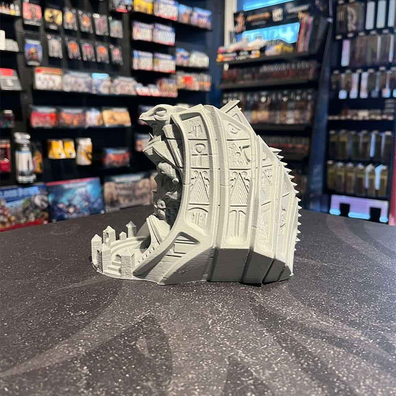 3D Printed Dice Tower - Pharaoh Skull (Grey)