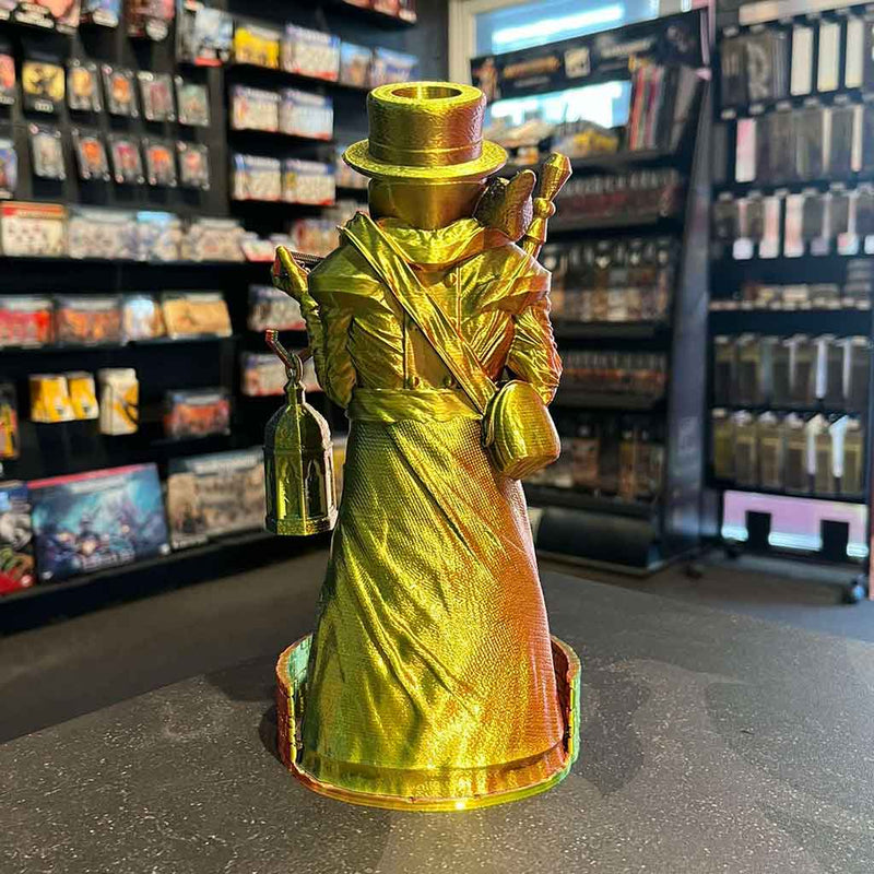 3D Printed Dice Tower - Plague Doctor (Rainbow)