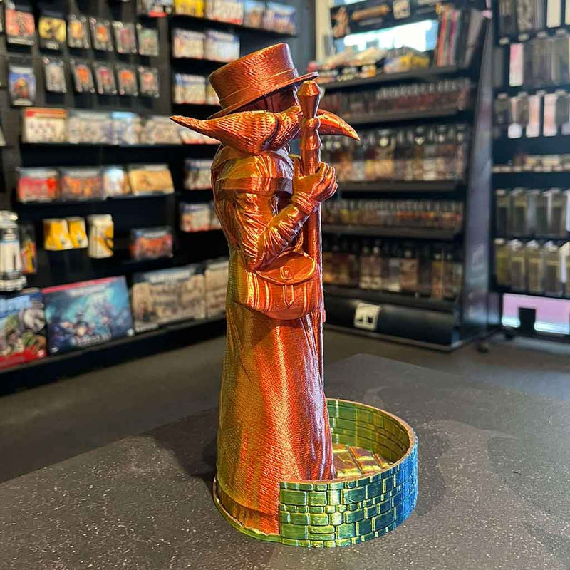 3D Printed Dice Tower - Plague Doctor (Rainbow)