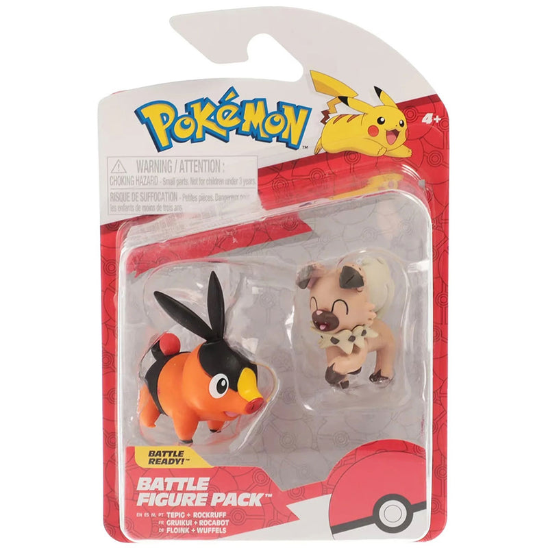 Pokémon Battle Figure - Tepig + Rockruff