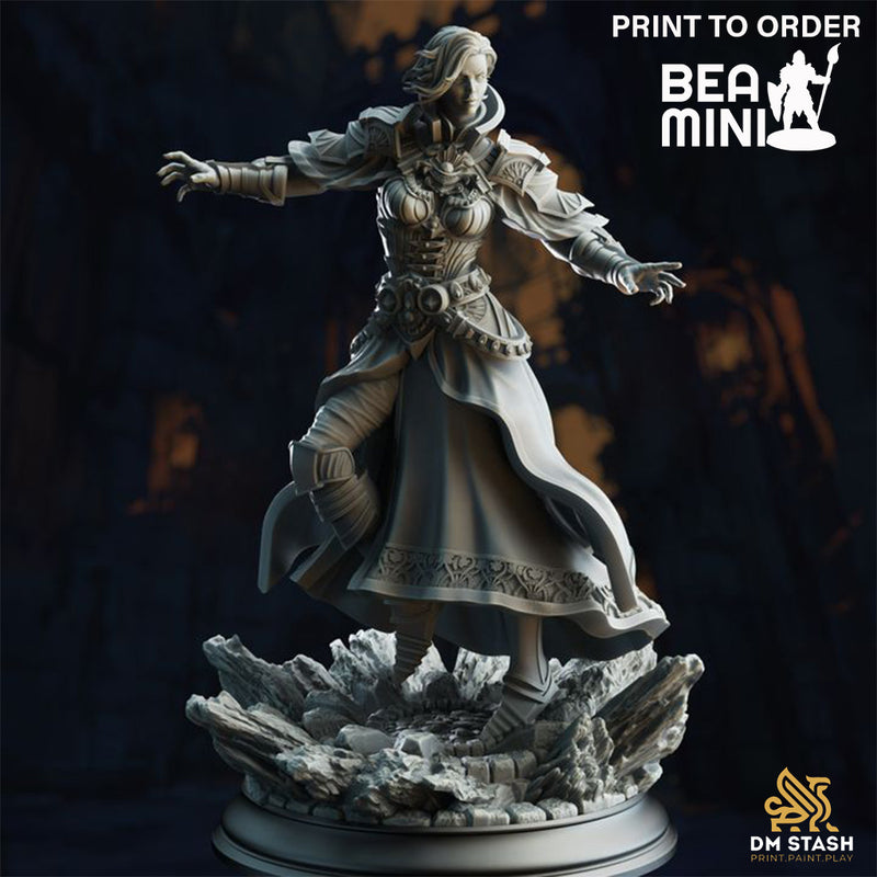 Psionic Mindweaver Seer - Violet | BeaMini Print to Order Miniatures