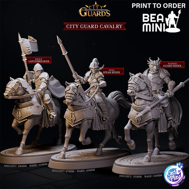 City Guard Cavalry | BeaMini Print to Order Miniature