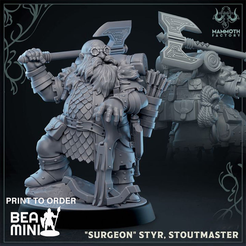 Surgeo Styr, Stoutmaster | BeaMini Print to Order Miniatures