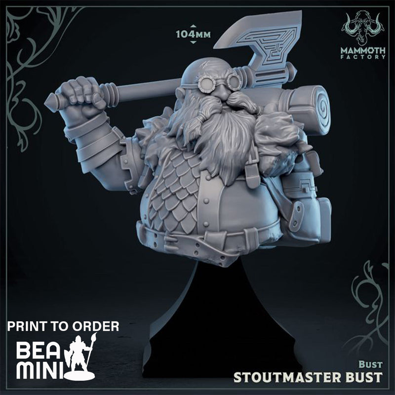 Stoutmaster Bust | BeaMini Print to Order Miniatures